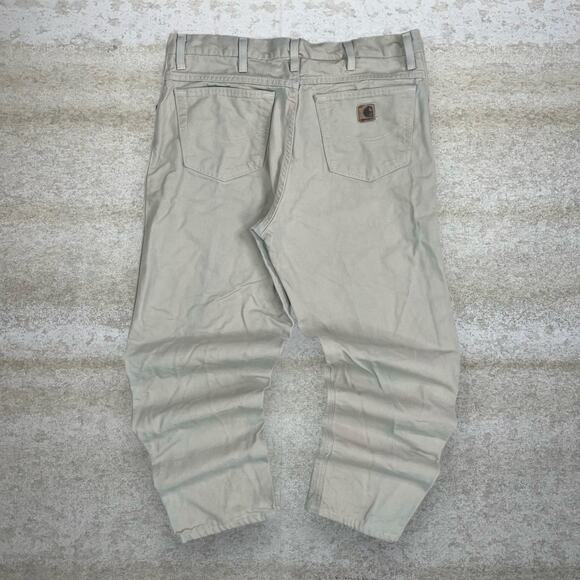 Carhartt Other - Vintage Carhartt Carpenter Pants Light Tan Canvas Baggy Work Wear Painters 90s